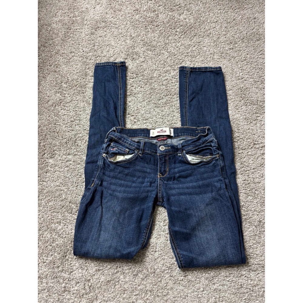 Hollister SoCal Stretch Skinny Jeans Dark Wash Denim W26 L35 Low Rise